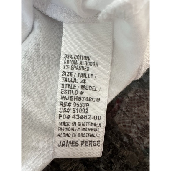 CLASSIC V-NECK SKINNY" DRESS By James Perse White Size 4 - Picture 8 of 9